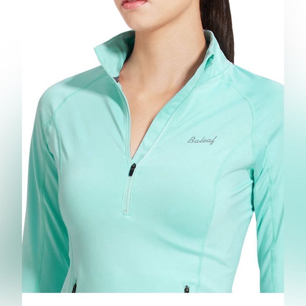 NWT Baleaf Thermal Fleece Half Zip Long Sleeve/Thumbholes Pullover. Size XS.